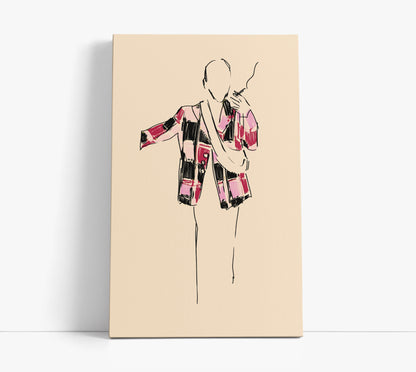 Crimson Chic Fashion Wall Art Print