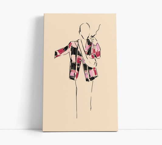 Crimson Chic Fashion Wall Art Print