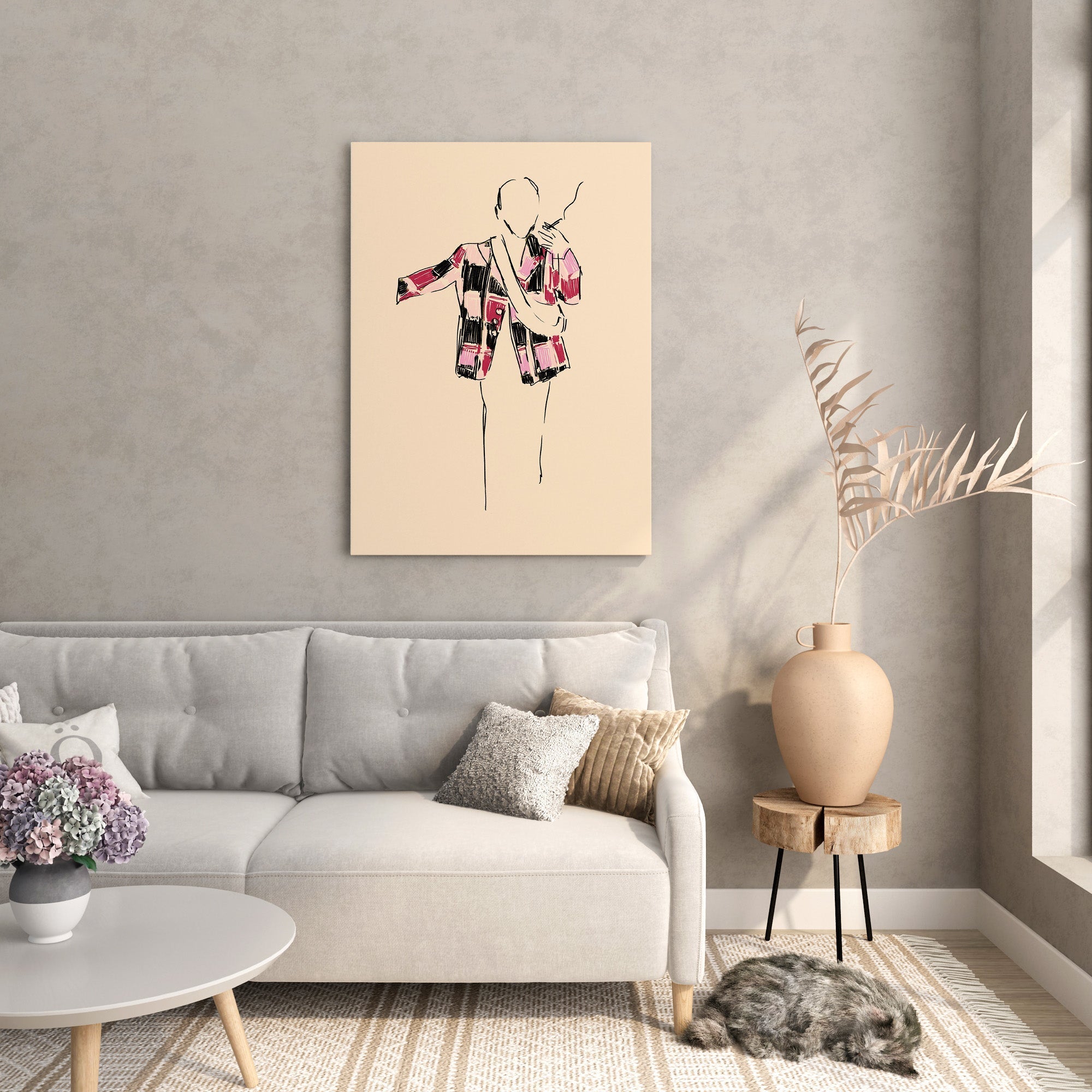 Crimson Chic Fashion Wall Art Print