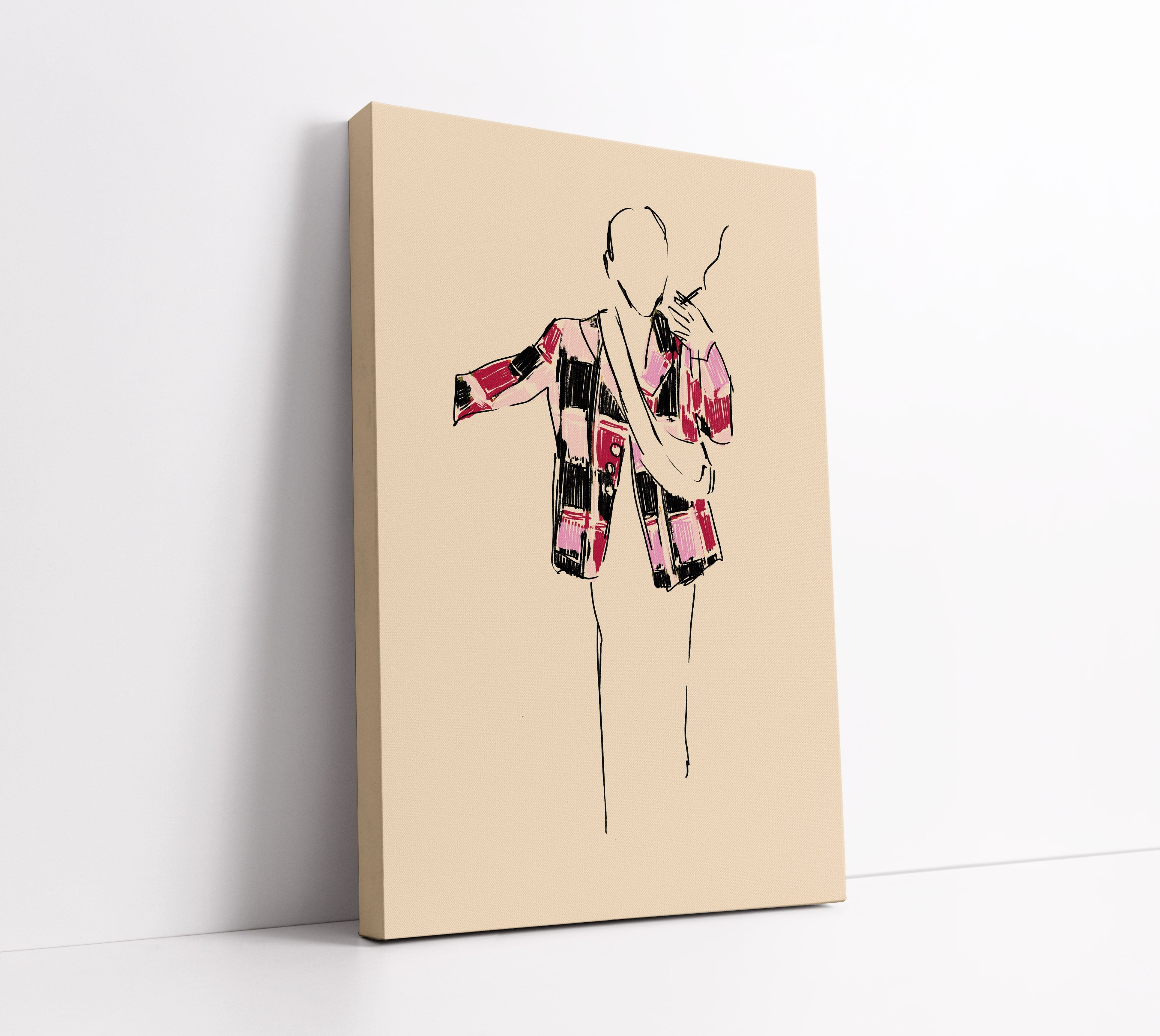 Crimson Chic Fashion Wall Art Print