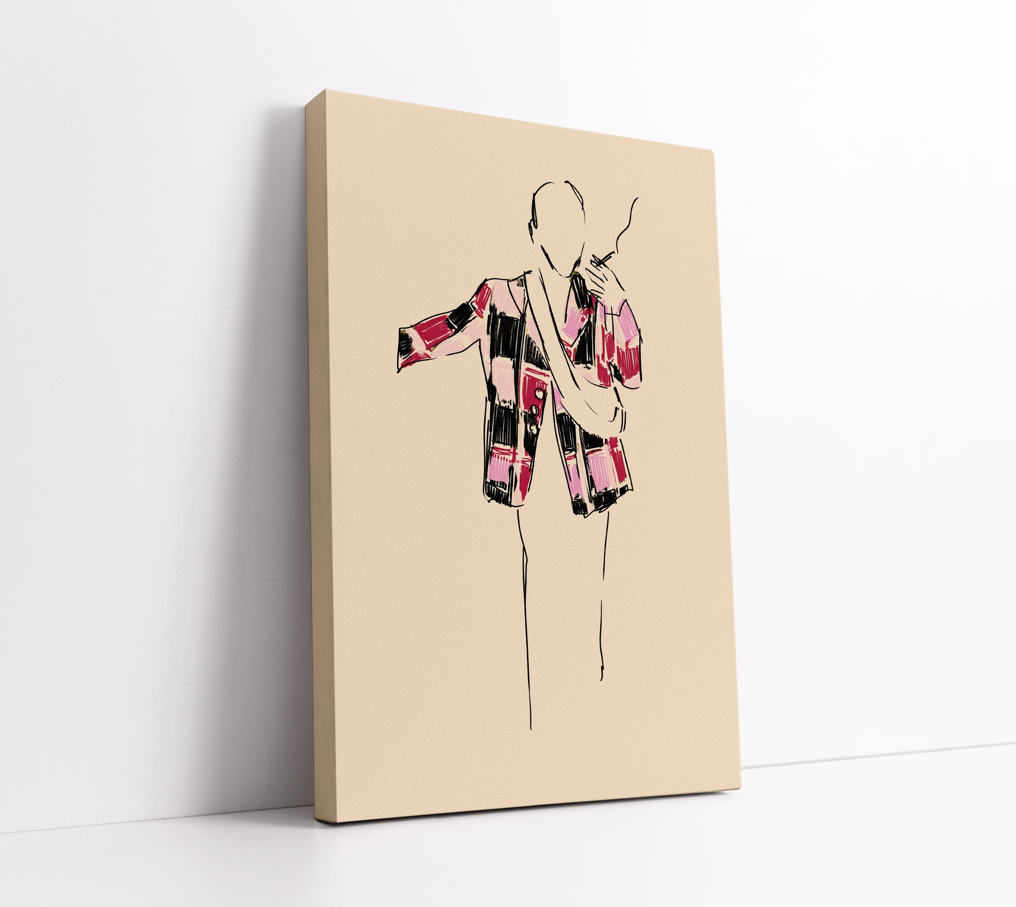 Crimson Chic Fashion Wall Art Print