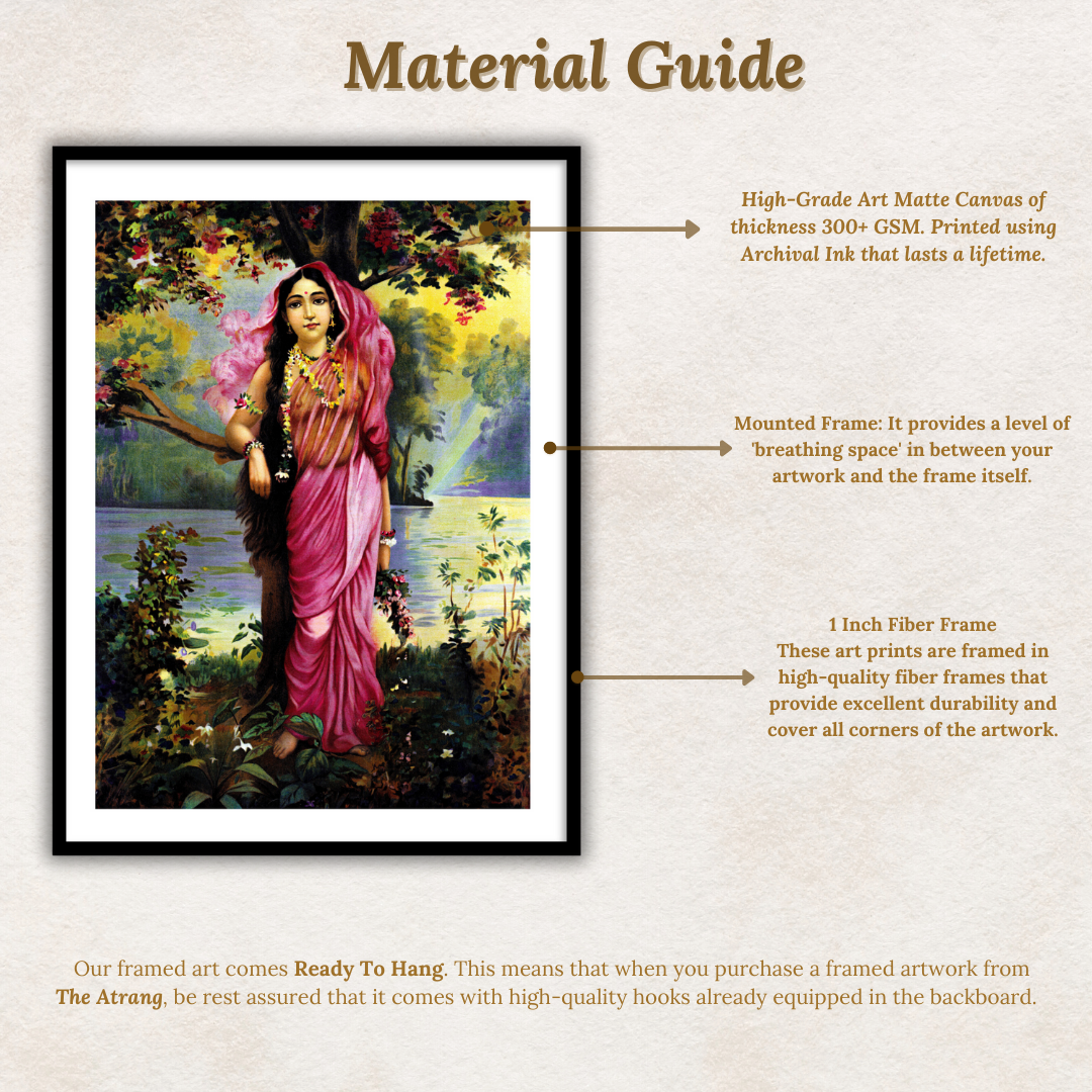 Vasantika by Raja Ravi Varma Home Wall Art Painting