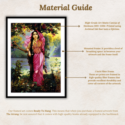 Vasantika by Raja Ravi Varma Home Wall Art Painting