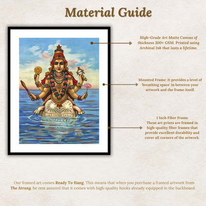 Kurma Avatar by Raja Ravi Varma for Home Wall Art Painting