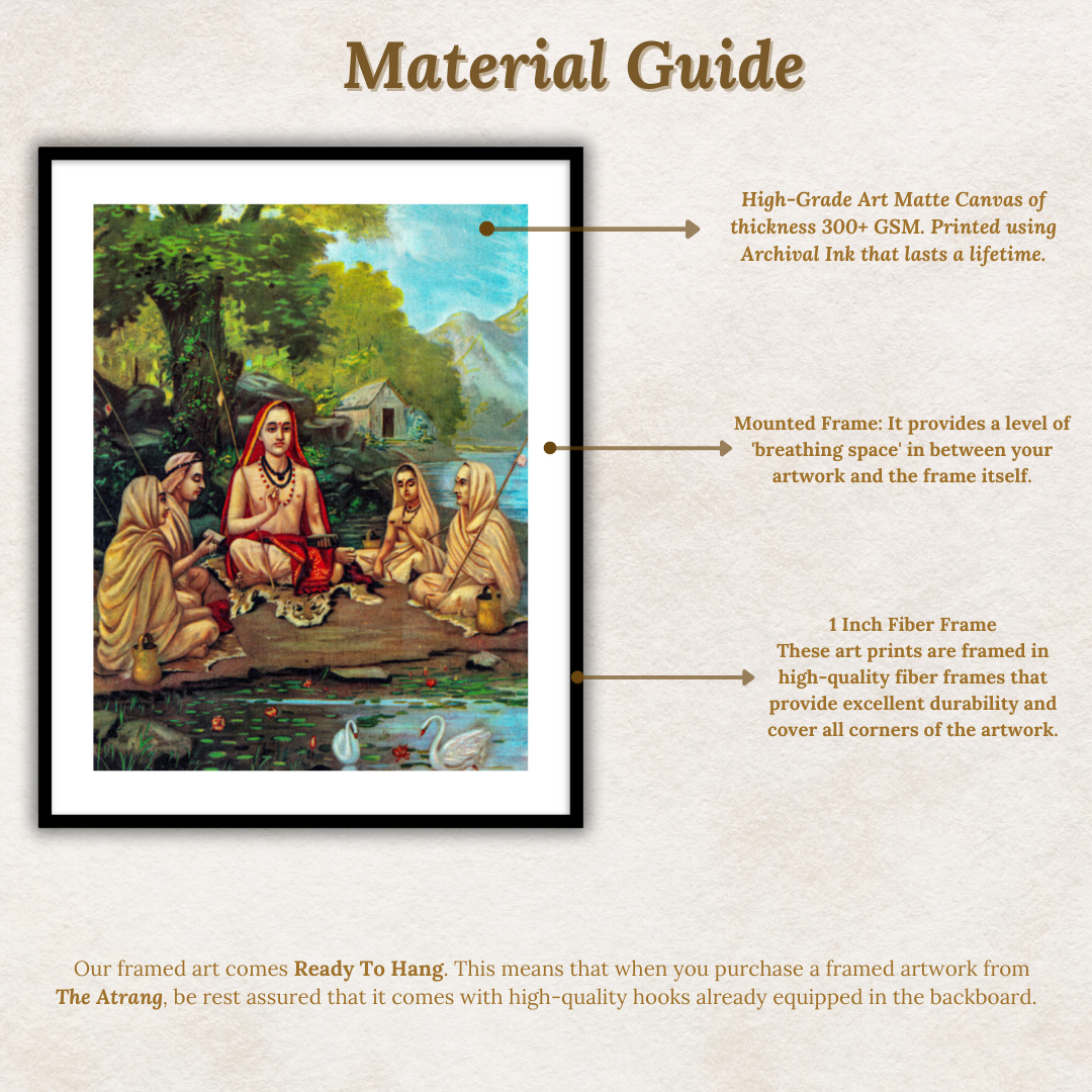 Adi Shankaracharya by Raja Ravi Varma Wall Art Painting for Home Decor