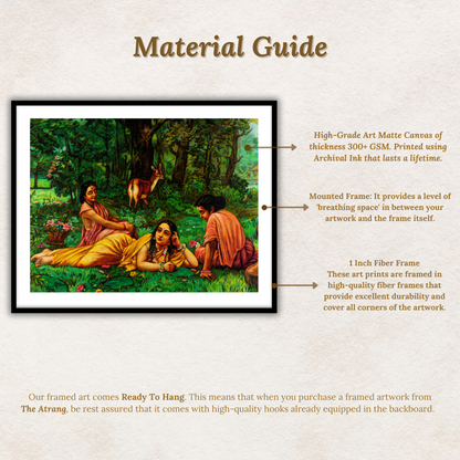 Shakuntala Patra-lekhan by Raja Ravi Varma Wall Home Decor Painting