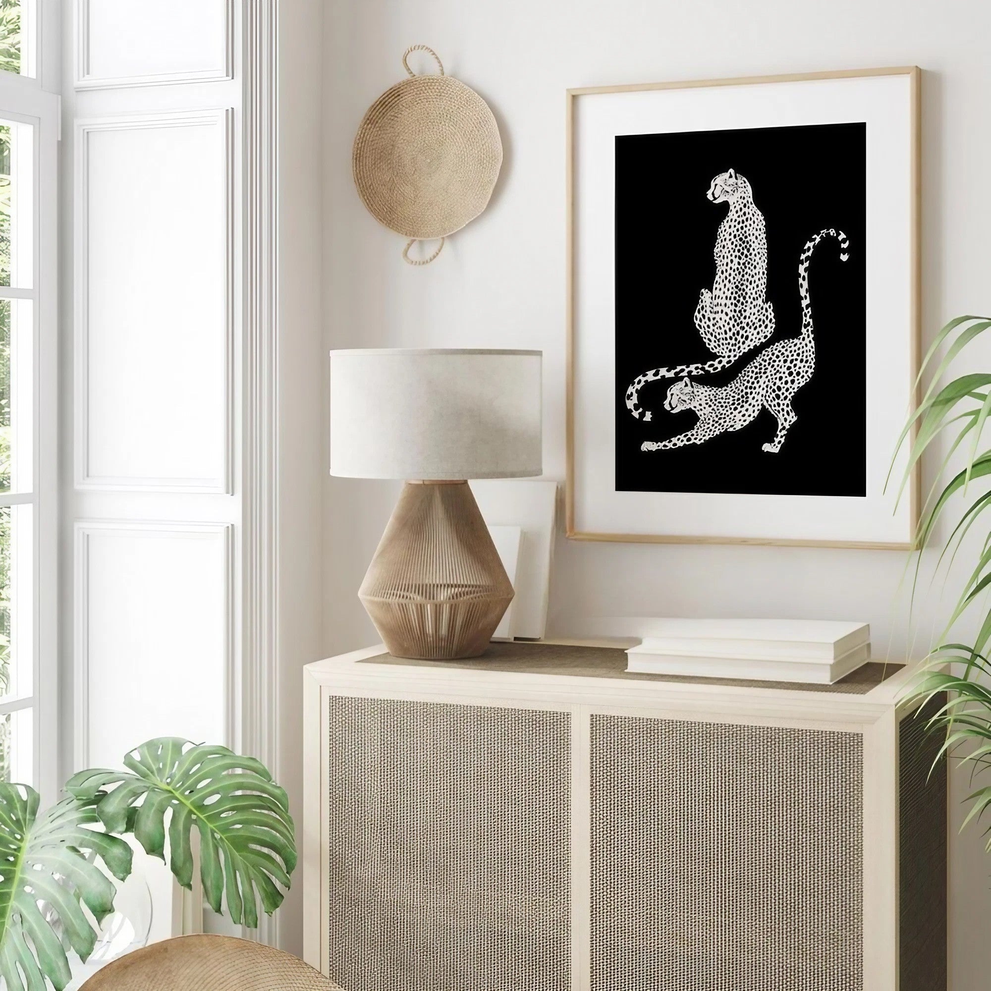 Black And White Leopard Modern Wall Art Wall Frame