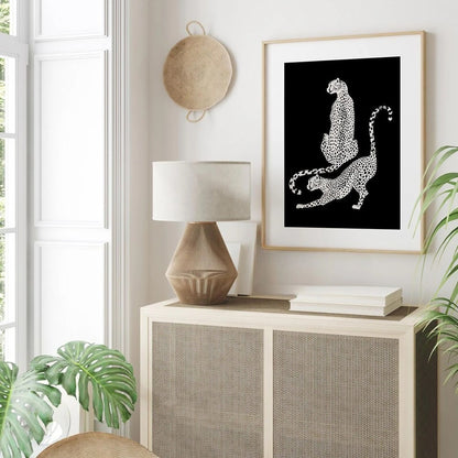 Black And White Leopard Modern Wall Art Wall Frame