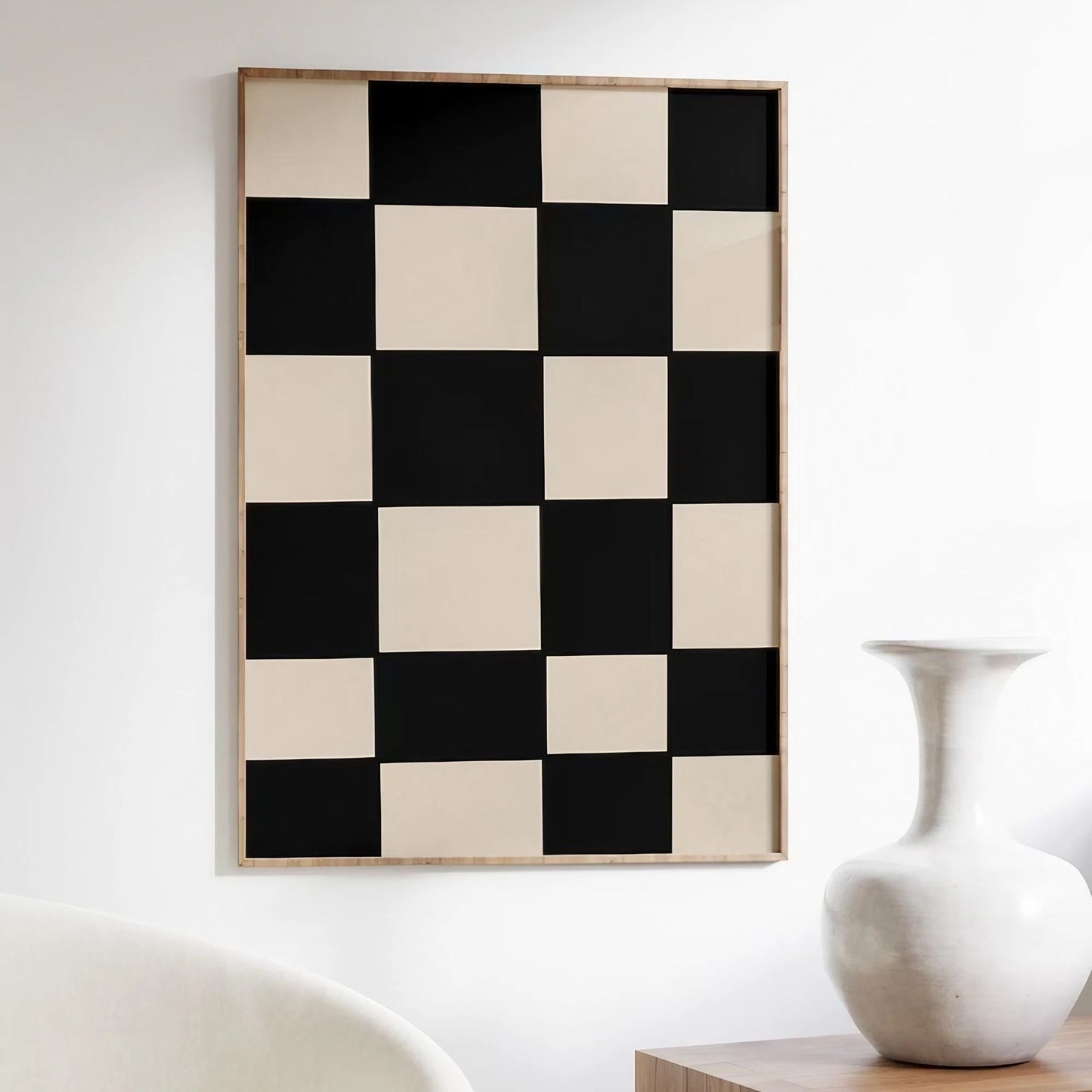 Mid Century Modern Black And White Wall Art Wall Frame