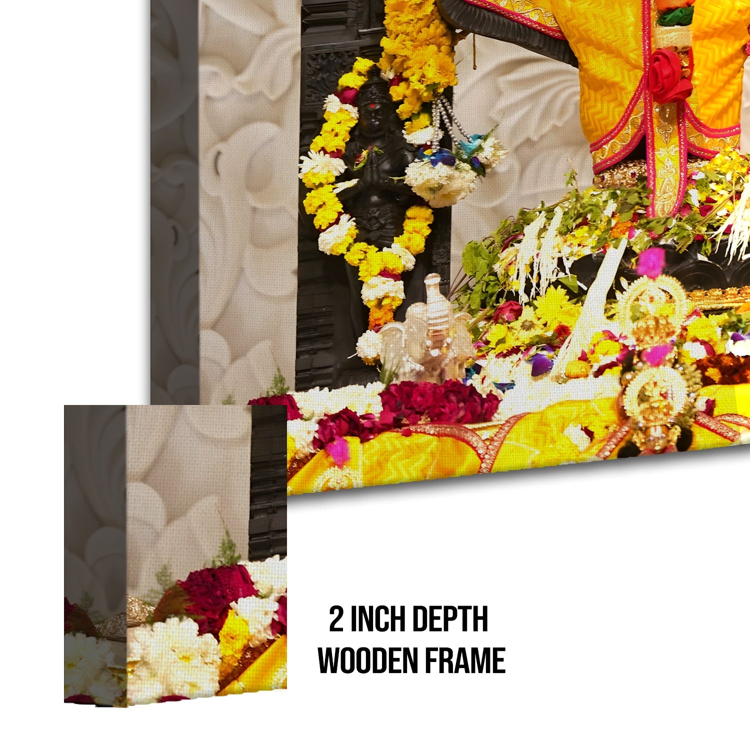 Blossoms for the Divine: A Glimpse into a Ram Lalla Painting Print Canvas Masterpiece Artwork