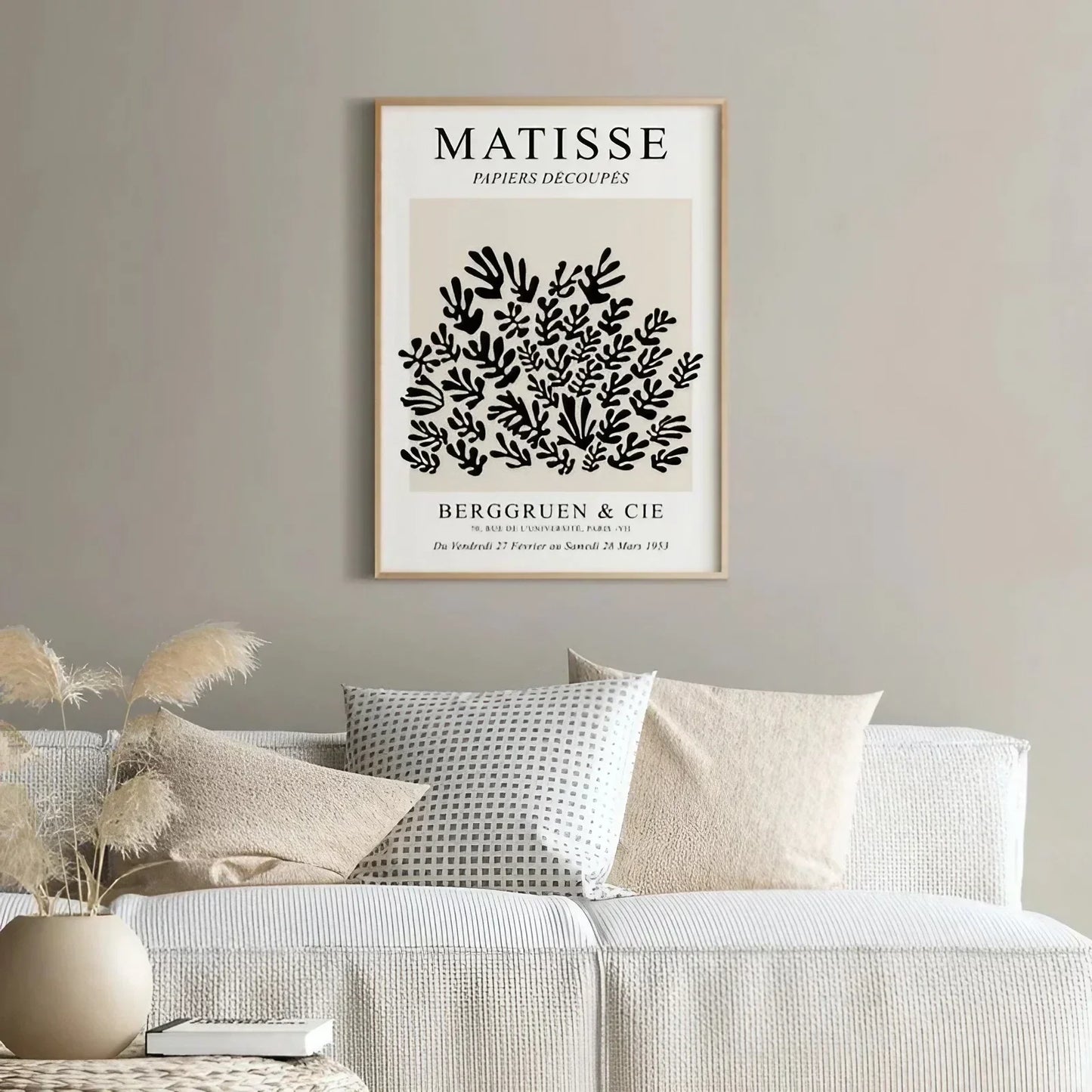 Black Beige Matisse Wall Art Frame