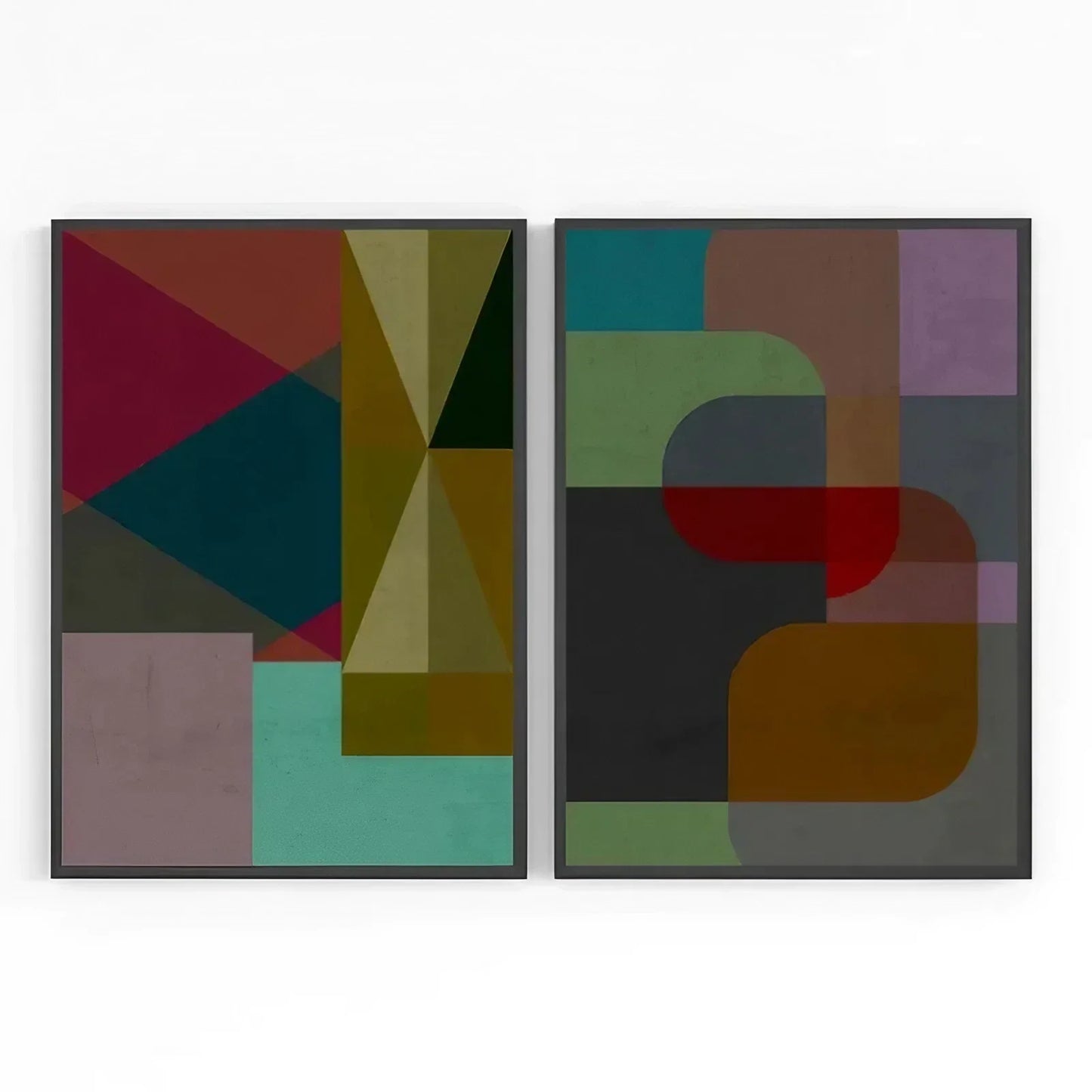 Modern Poster Geometric Teen Room Decor Office Wall Frame