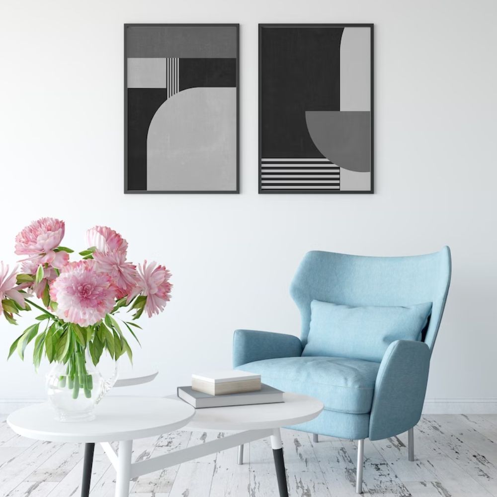 Black and White Modern Set Wall Frame