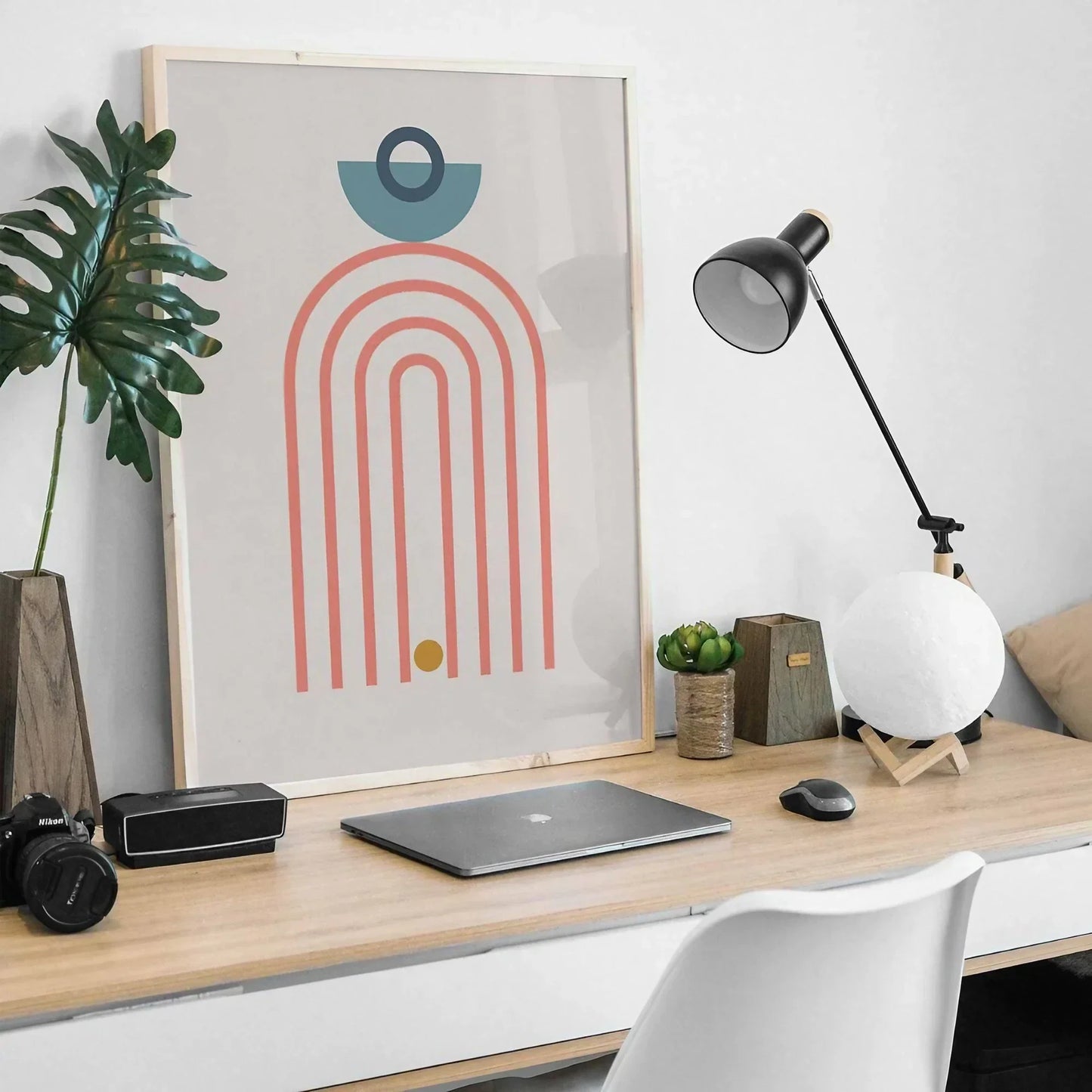 Set of 2 Mid Century Art Retro Wall Frame