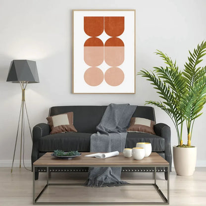 Fun Set of 2 Colorful Wall Scandinavian Abstract Wall Frame