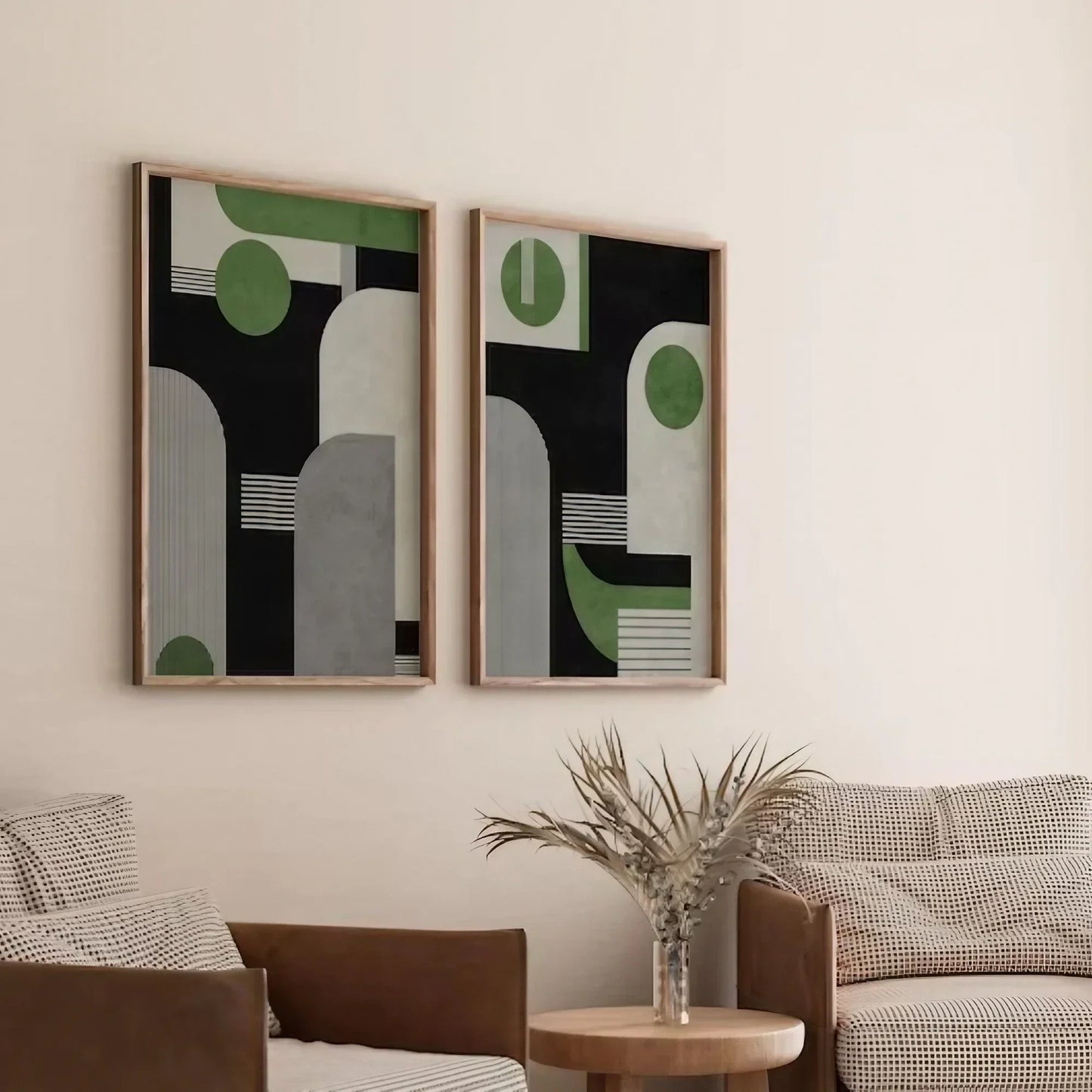 Green Black Mid Century Wall Frame