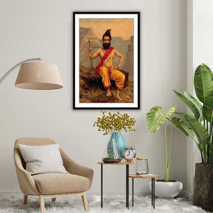 Vishnu's sixth avatar Parashu Rama by Raja Ravi Varma Wall Art Painting