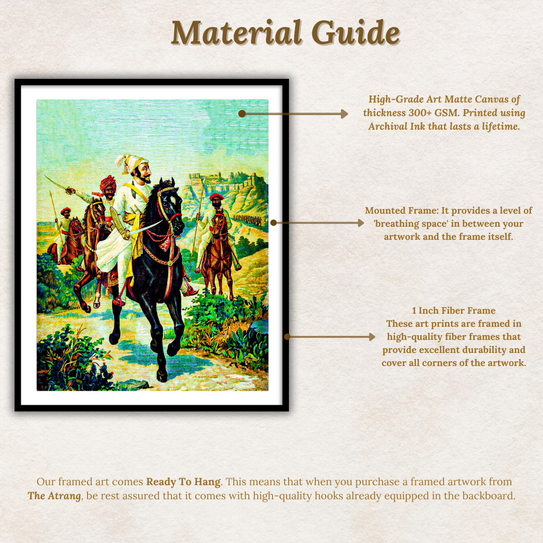 Chattrapati Shivaji Maharaj with Sant Tukaram by Raja Ravi Varma Wall Art