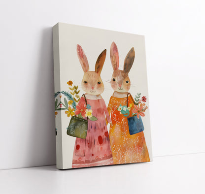 Bunny Buddies Kids Wall Art Print