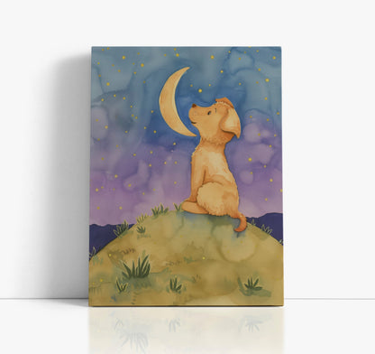 Dreamer Pup Kids Wall Art Print