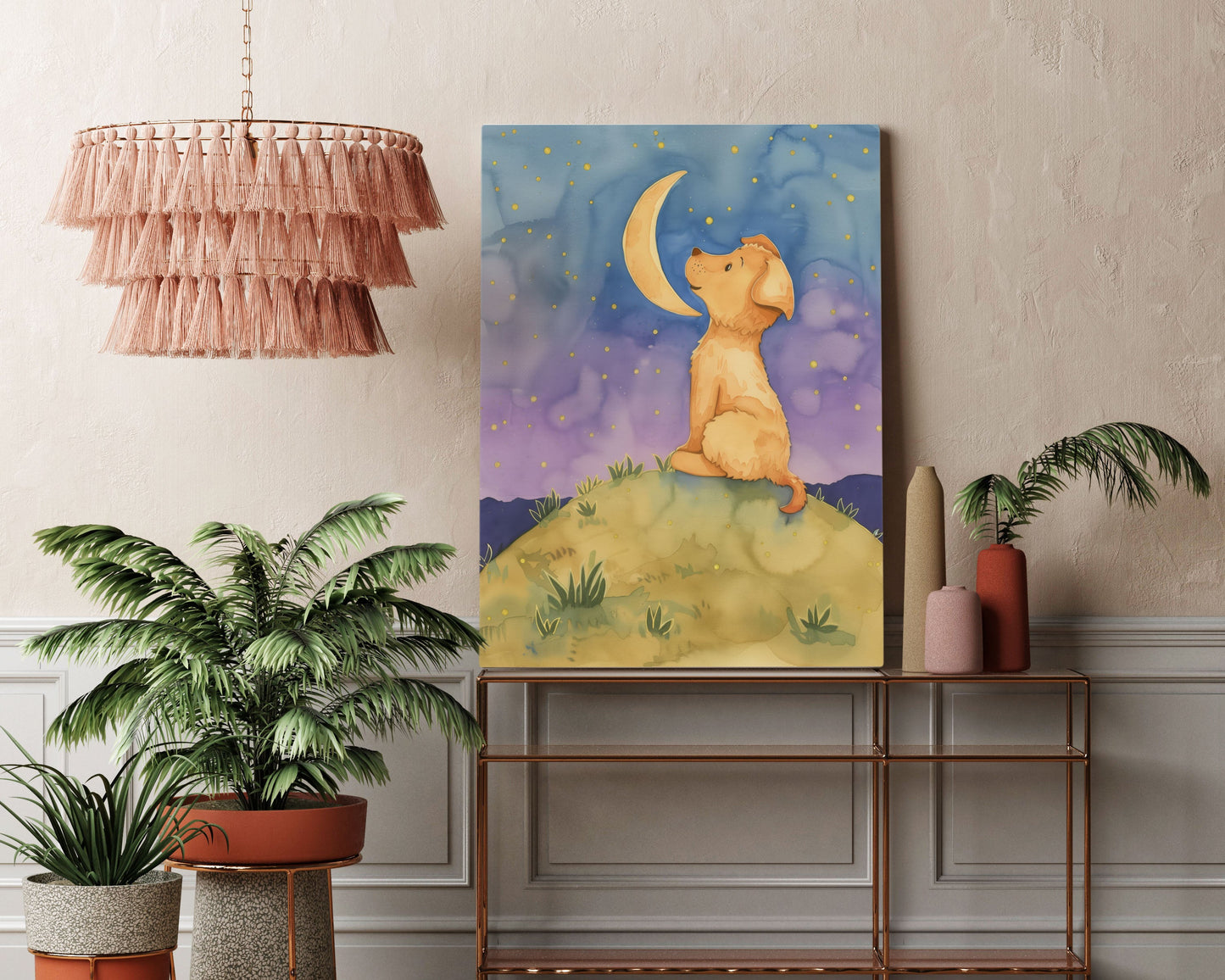 Dreamer Pup Kids Wall Art Print