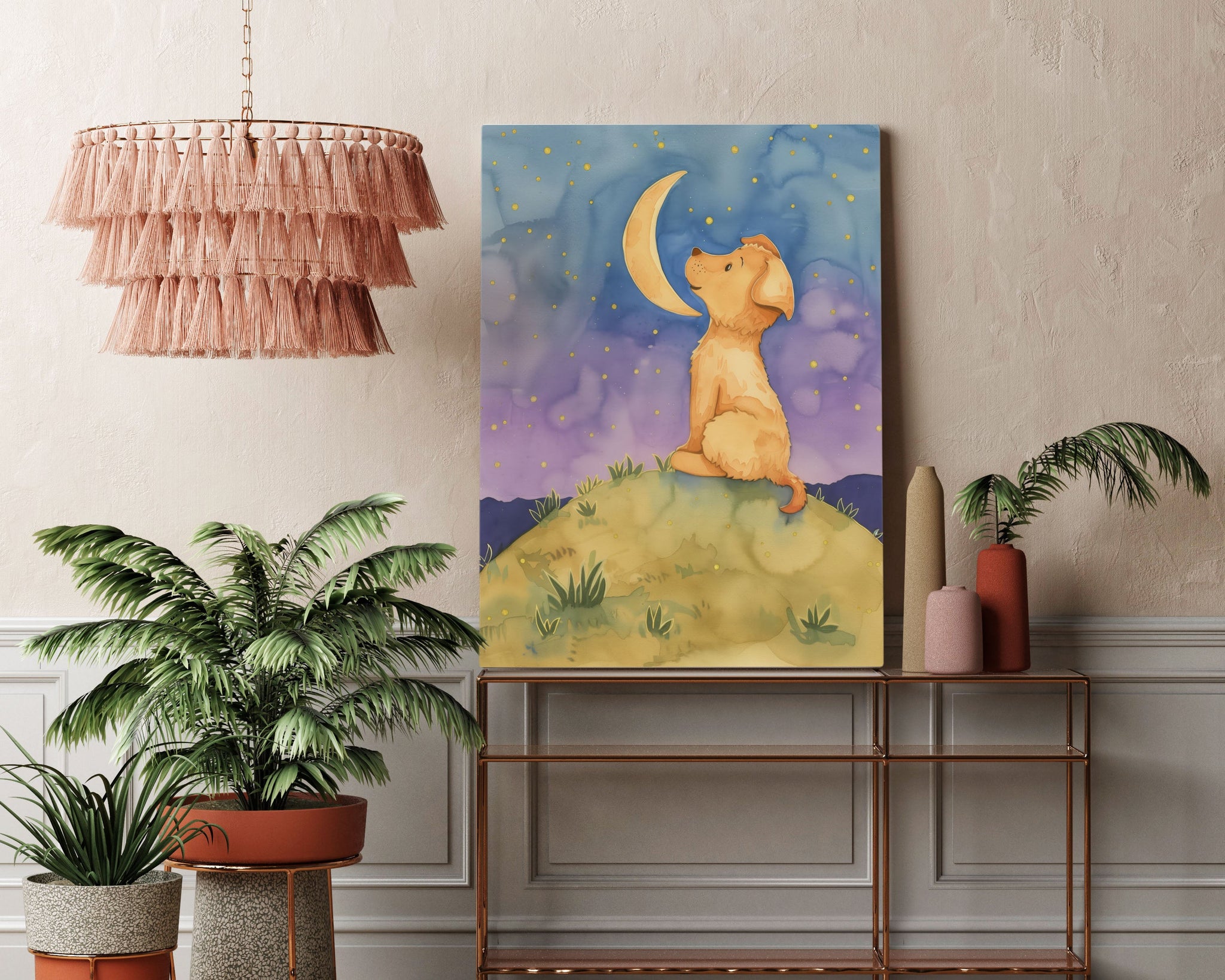 Dreamer Pup Kids Wall Art Print