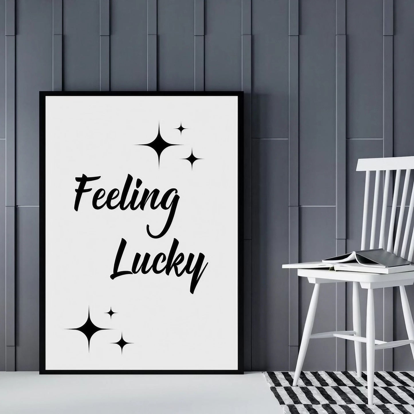 Black And White Aesthetic Modern Wall Art Set of 2 Wall Frames