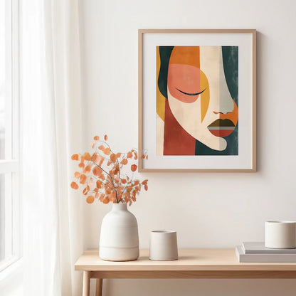 Minimalist Mid Century Colorful Modern Wall Art Set of 3 Wall Frames