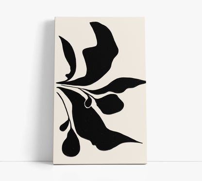 Black Floral Wall Art Print