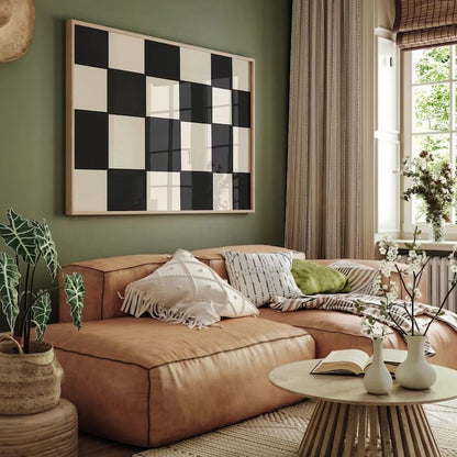 Mid Century Modern Black And White Wall Art Wall Frame