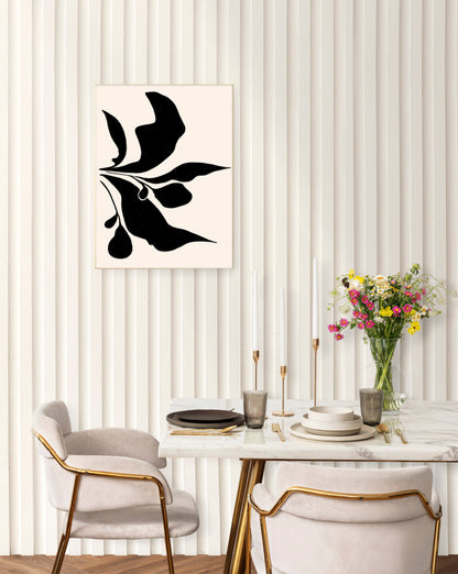 Black Floral Wall Art Print