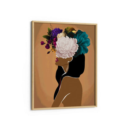 Woman Flower Head Modern Wall Art Wall Frame