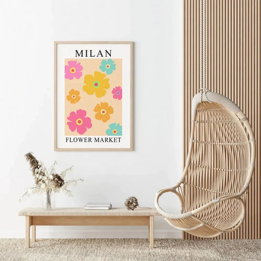 Colourful Flower Market Wall Frame | Wall Decor
