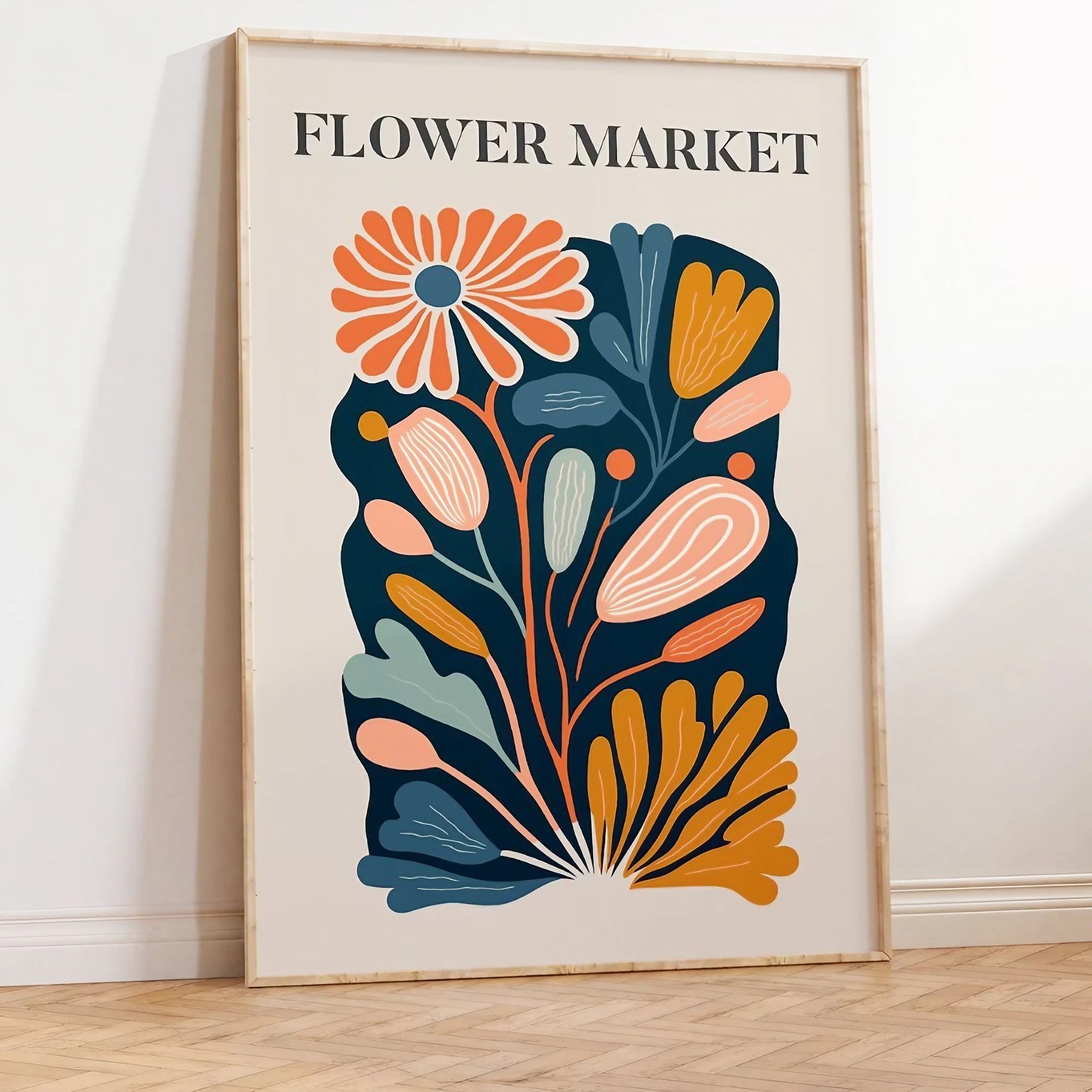 Set Of 3 Flower Market Wall Frame