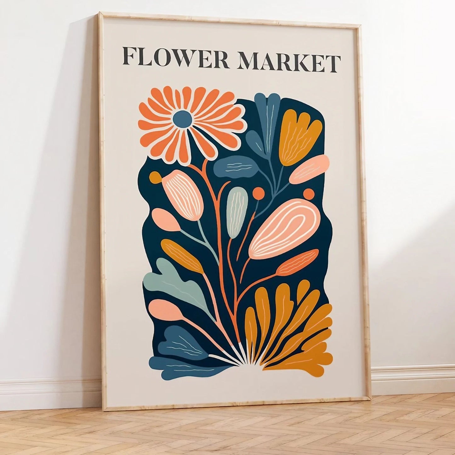 Set Of 3 Flower Market Wall Frame