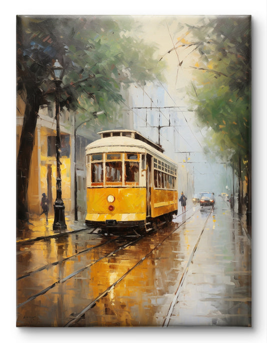 SFO Yellow Cable Car by Californian Kaleidoscope