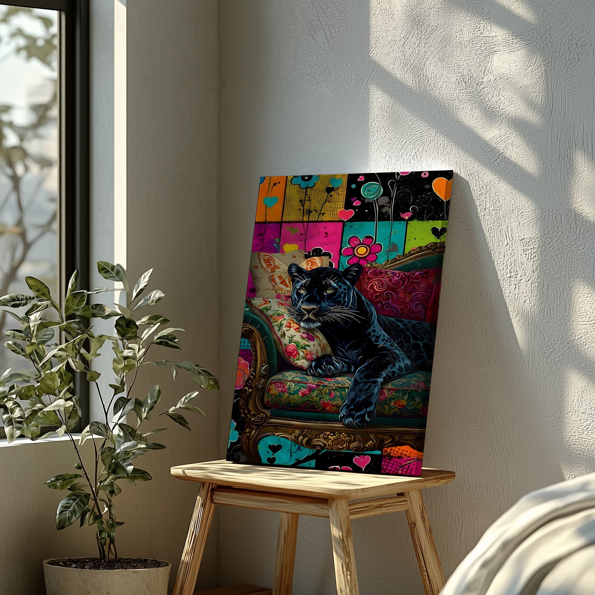 BLACK PANTHER ON SOFA