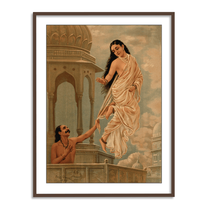 Story of Pururavas and Urvashi by Raja Ravi Varma Wall Art Painting
