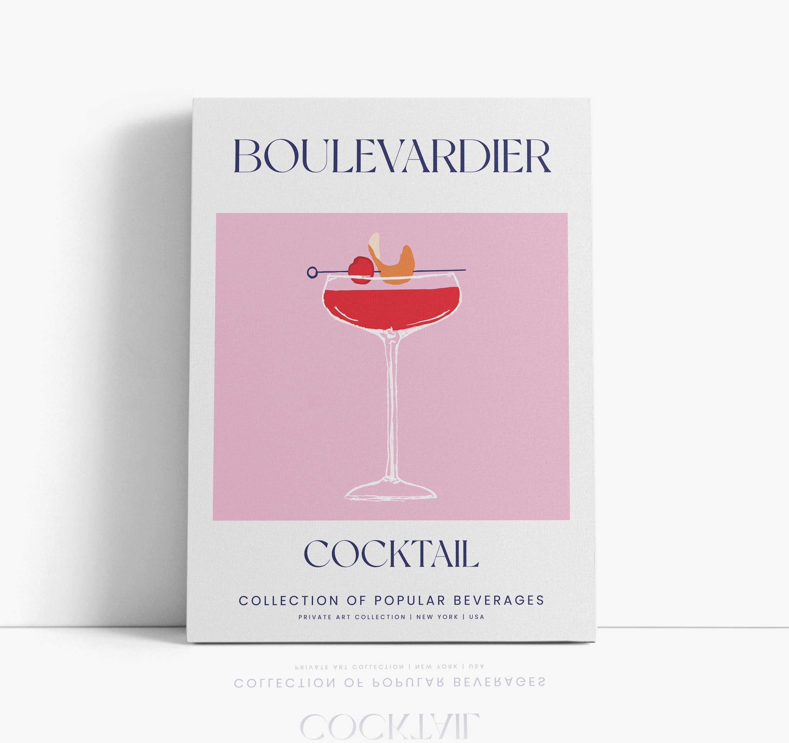 Boulevardier Cocktail Wall Art Print