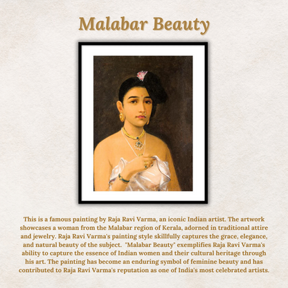Malabar Beauty by Raja Ravi Varma Wall Art Painting for Home Decor