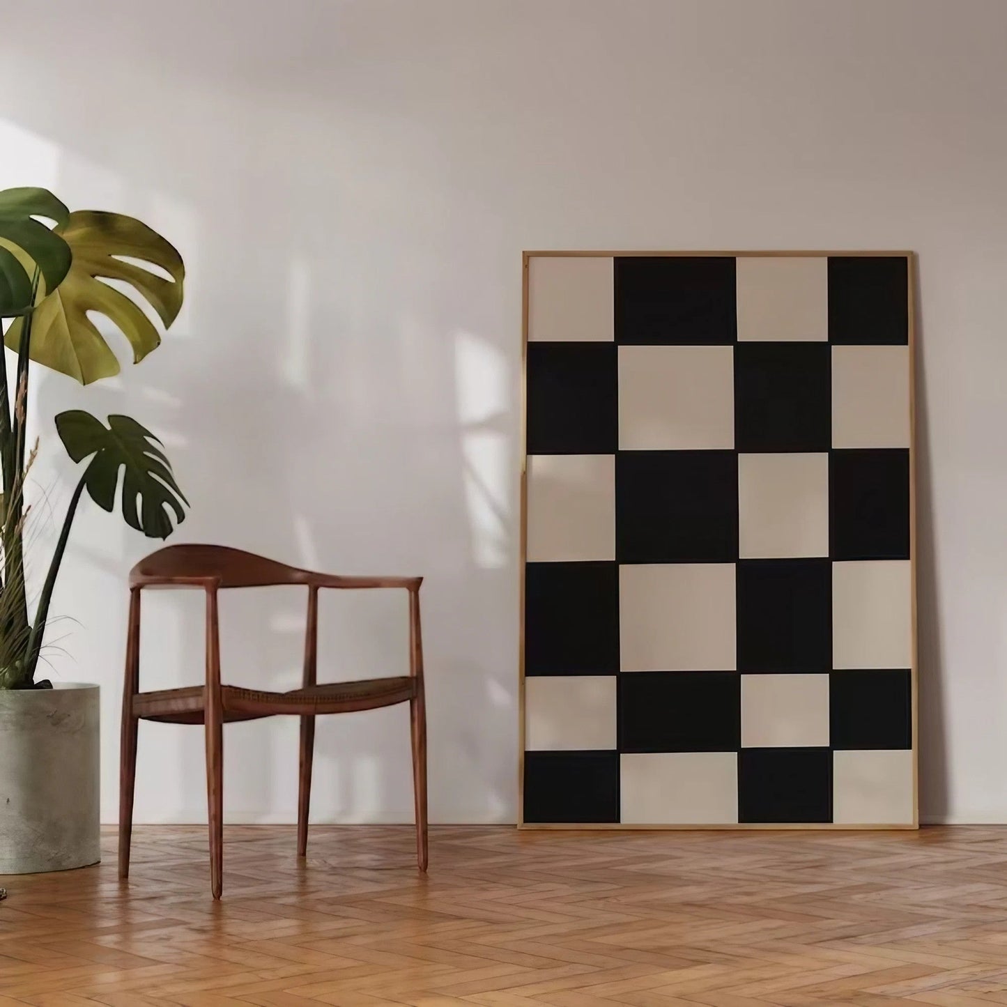 Mid Century Modern Black And White Wall Art Wall Frame