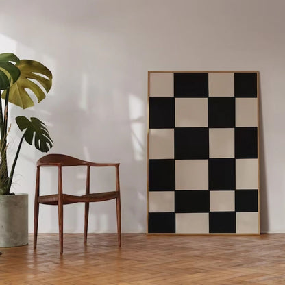 Mid Century Modern Black And White Wall Art Wall Frame