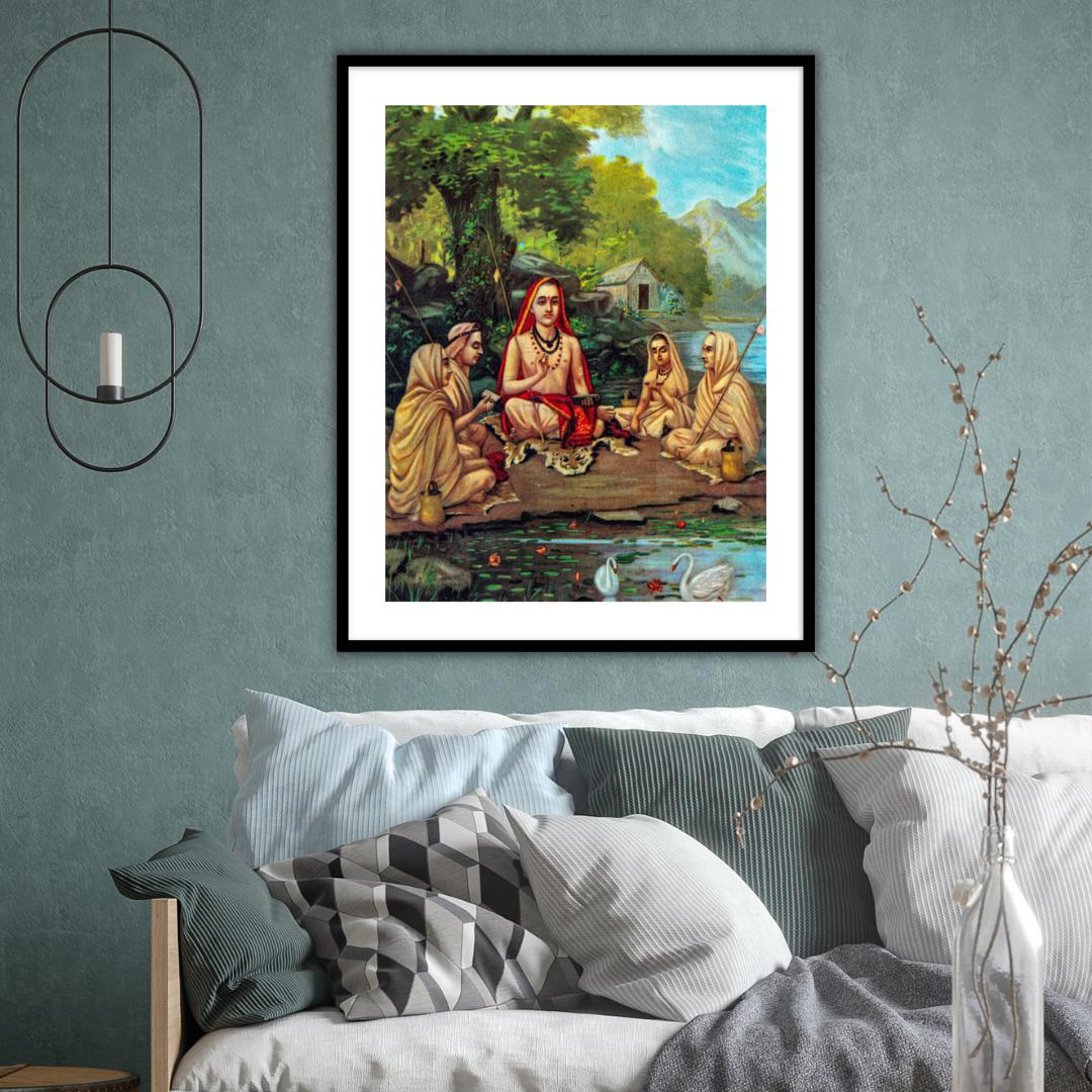 Adi Shankaracharya by Raja Ravi Varma Wall Art Painting for Home Decor