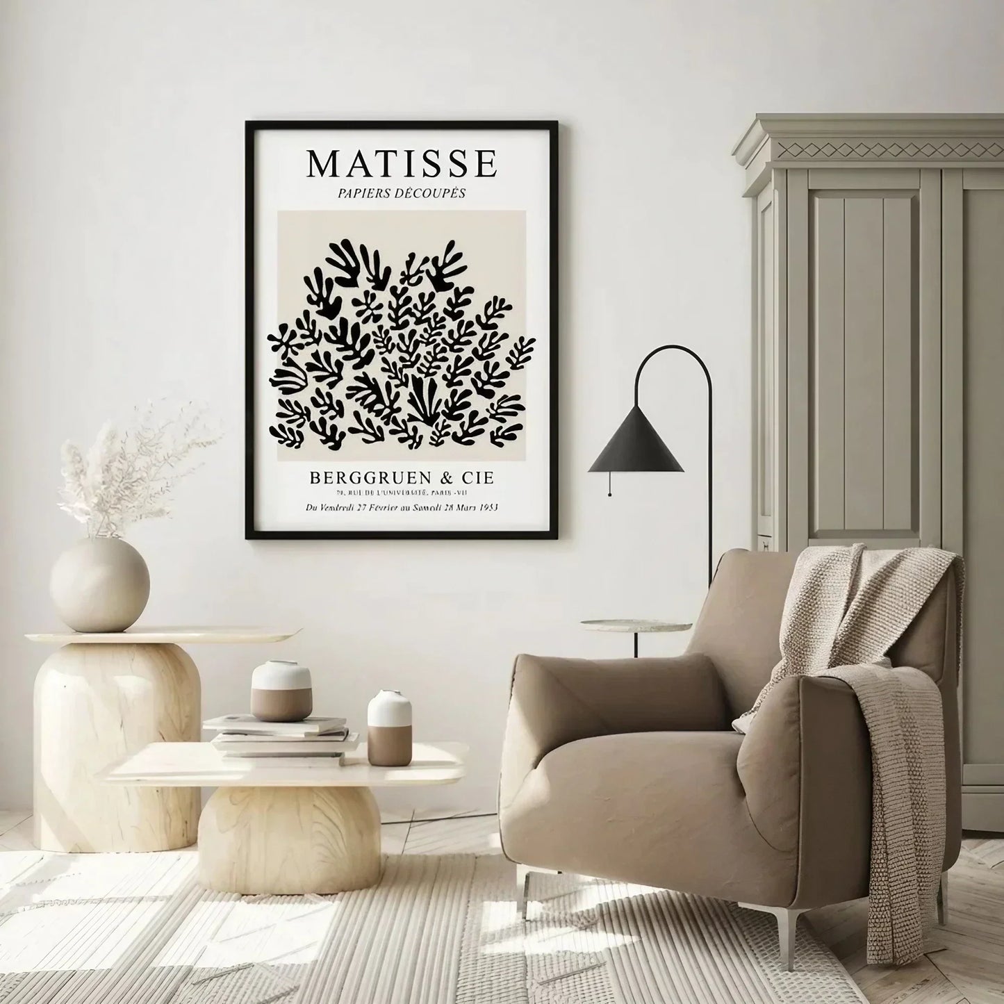 Black Beige Matisse Wall Art Frame