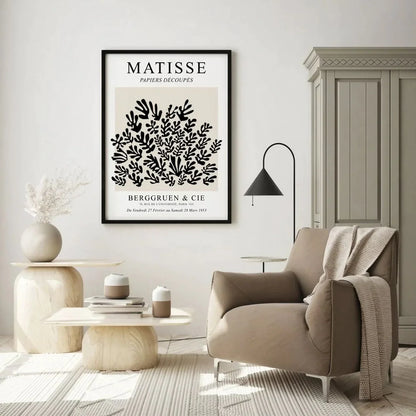 Black Beige Matisse Wall Art Frame
