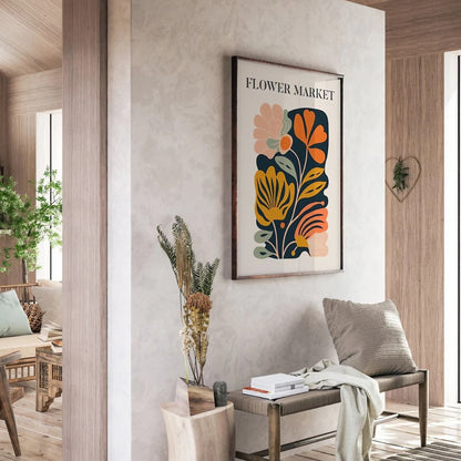 Set Of 3 Flower Market Wall Frame