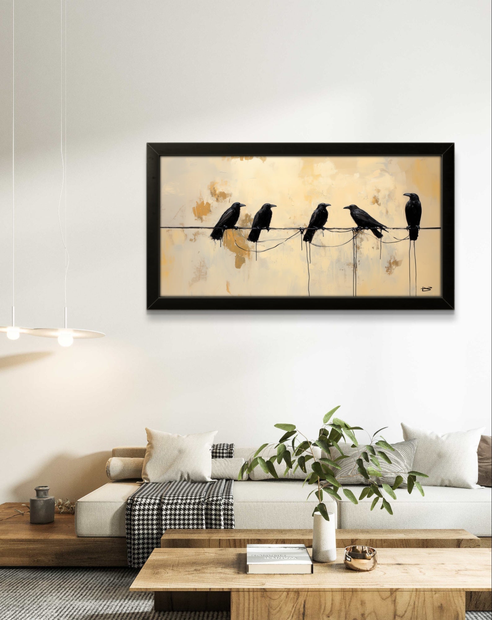 Crows On The Line by Pompidou Moderne