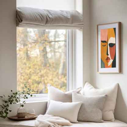 Minimalist Mid Century Colorful Modern Wall Art Set of 3 Wall Frames