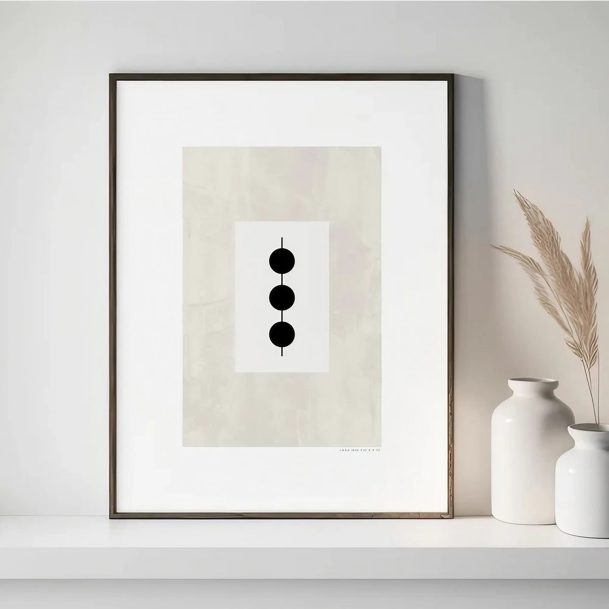 Modern Wall Art Set of 3 Black and White Wall Art Frames
