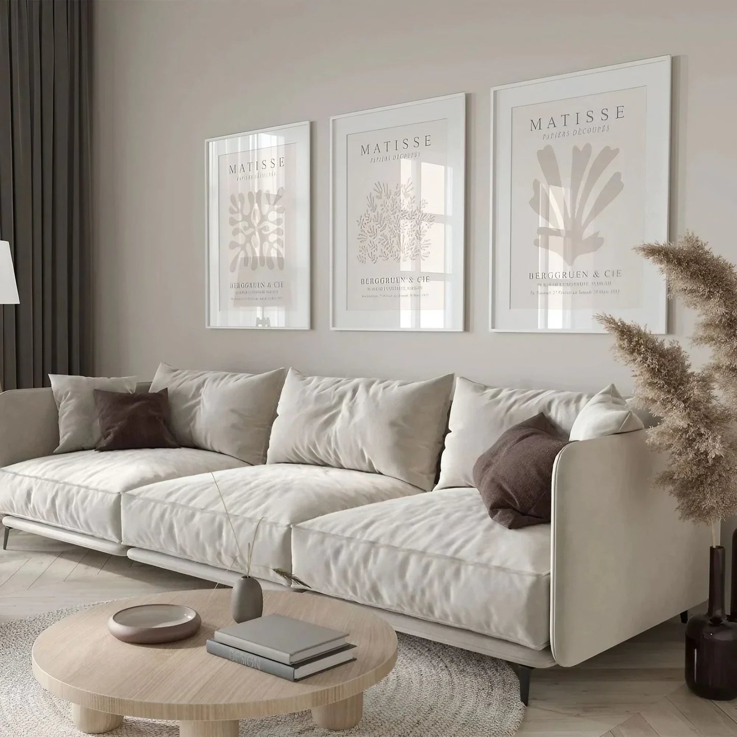 Flower Matisse Wall Art Set of 3 Wall Frames